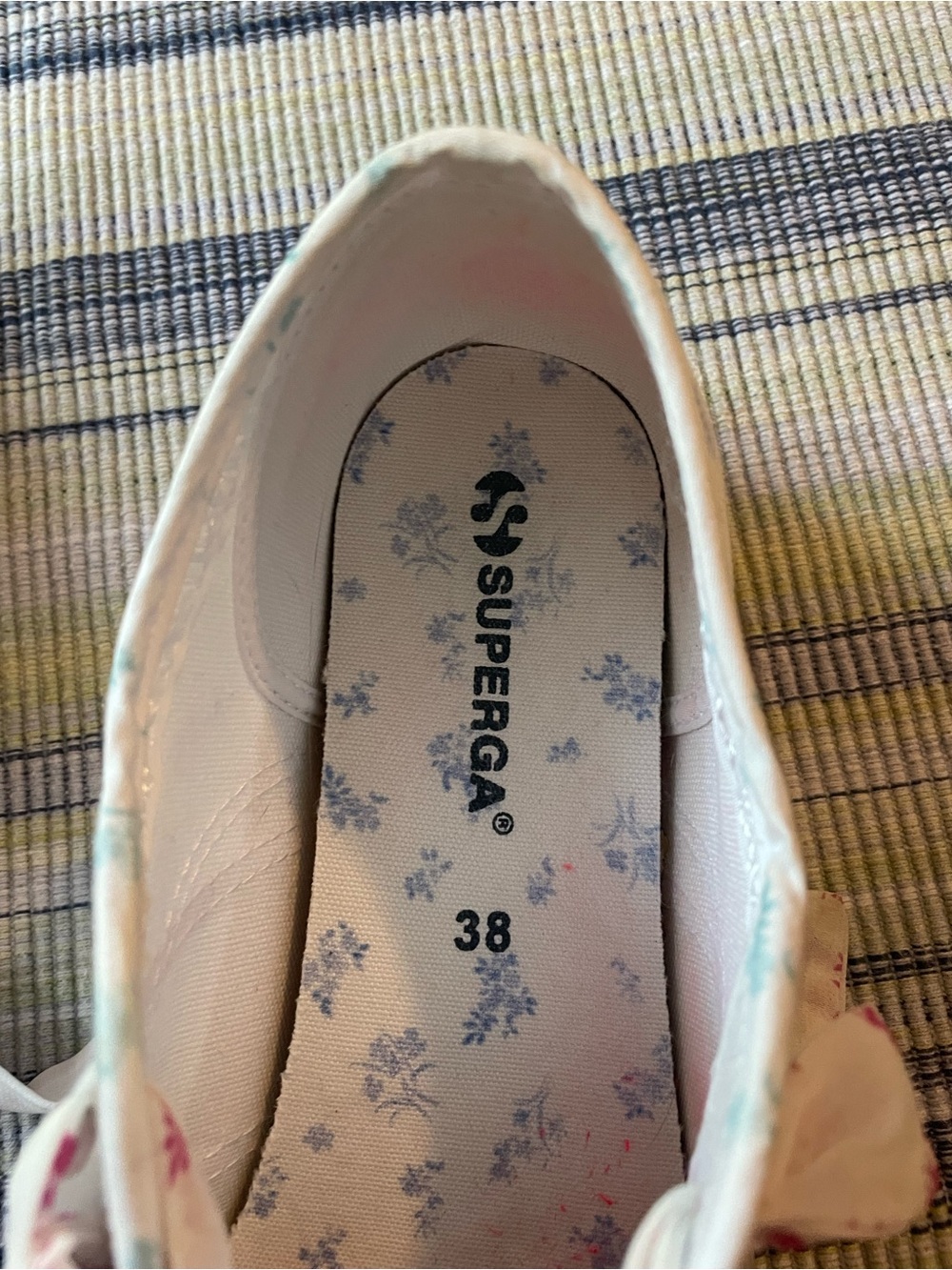 Superga Floral Canvas Sneakers with floral ribbon laces - Picture 5 of 7